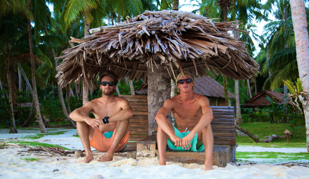Here is Pete and I relaxing on a beach, trying to take it all in before we headed home. Photo: <a href=\"https://mhoffmanphotography.com/\"> Matt Hoffman</a> 