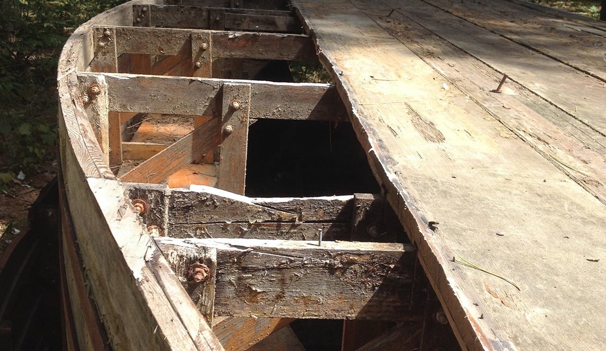 These sailboats were handmade at Camp Thunderbird in Minnesota in the 50s from old growth redwood—making it about 70 years old now.