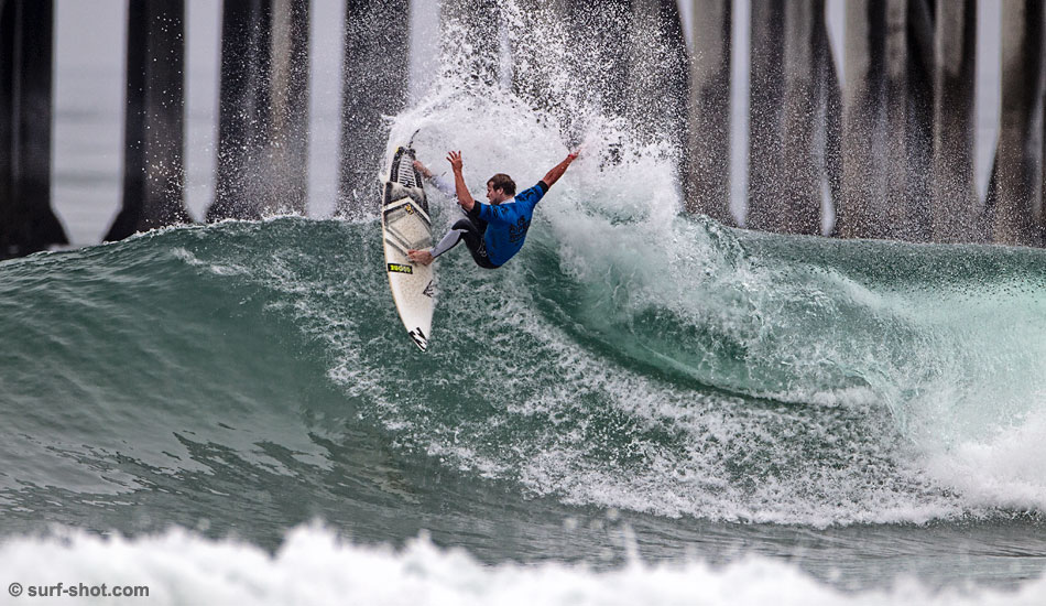 Taj Burrow showing why he\'s one of the most feared on tour. Photo: Chuck Schmid/<a href=\"https://surf-shot.com/\" target=\"_blank\">Surf-Shot.com</a>