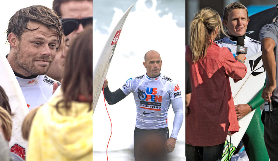 Three of the tour\'s most interesting names: Kelly, Dane, and Dusty. Photo: Chuck Schmid/<a href=\"https://surf-shot.com/\" target=\"_blank\">Surf-Shot.com</a>