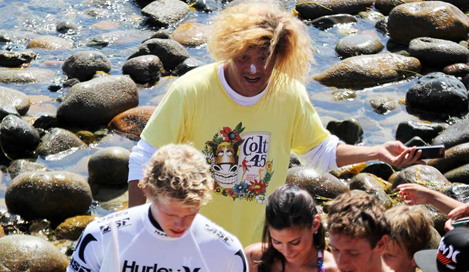 John John has some colorful fans. Photo: <a href=\"https://thesurfchannel.com/\">Shannon Quirk</a>