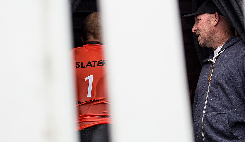 Kelly made his exit after a Round 3 bout with San Clemente local Pat Gudauskas. Photo: <a href=\"https://thesurfchannel.com/\">Shannon Quirk</a>