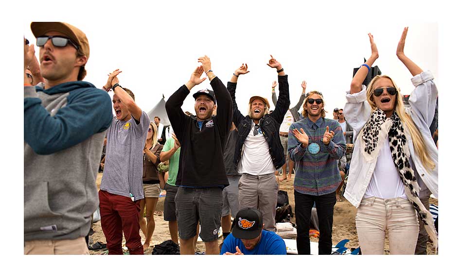 The Pat Gudauskas Fan Club. Photo: <a href=\"https://thehurleypro.com/\">Hurley</a>
