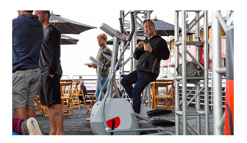 Contest Director, Pat O\'Connell, clearly stoked on the event. As he should be. Job well done! Photo: <a href=\"https://thehurleypro.com/\">Hurley</a>