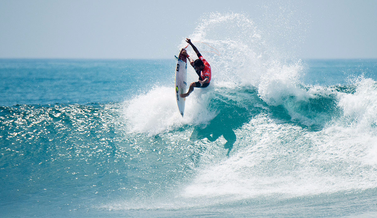 Filipe Toledo of BRasil (pictured) winning his Round 2 heat at the Hurley Pro Trestles on Thursday September 9, 2015.  Photo: <a href=\"https://www.worldsurfleague.com/\">WSL/<a href=\"https://instagram.com/kirstinscholtz/\"</a>/Kirstin Scholtz</a>