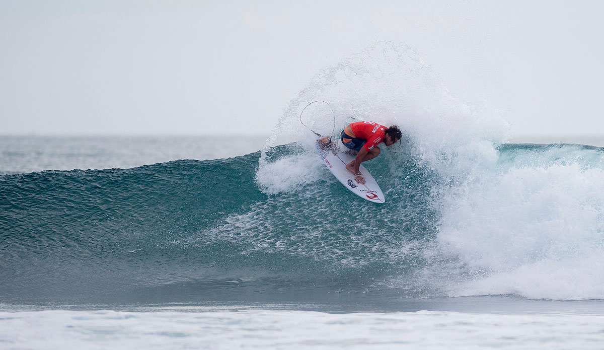 Matt Wilkinson of Australia winning his Round 2 heat at the Hurley Pro at Trestles in California, USA on Thursday September 10, 2015. 
 Photo: <a href=\"https://www.worldsurfleague.com/\">WSL/<a href=\"https://instagram.com/kirstinscholtz/\"</a>/Kirstin Scholtz</a>