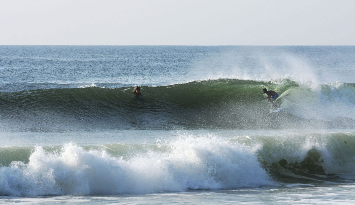 Wave selection was the key to drawing the overhead wave and having a chance to drag a hand and enjoy the view. Photo: <a href=\"https://shoreshotimages.zenfolio.com/\">Mary Dunham</a>