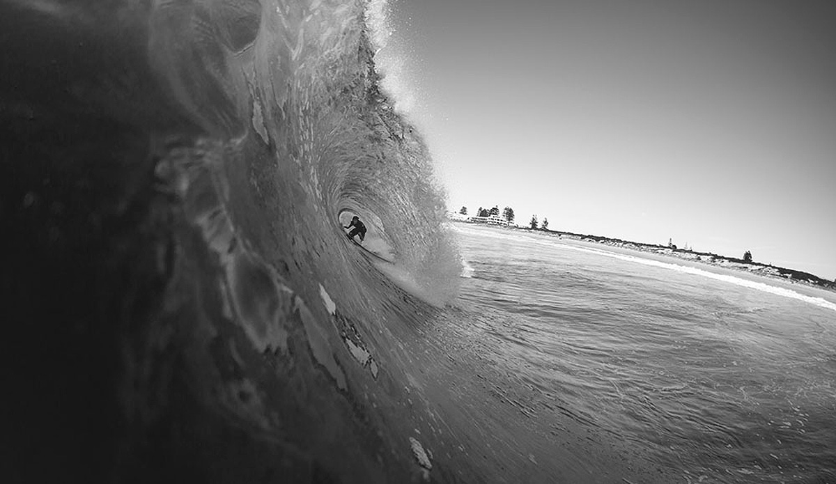 Ian West in it deep, with nowhere to go. Photo: Ian Tyley