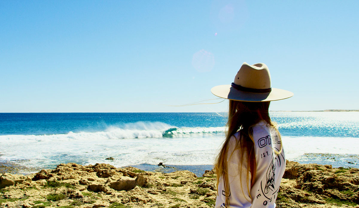 Directly in front of Imogen’s family home is The Bluff, a flawless wave that barrels like a machine. The origins of Imogen’s fronthand prowess and barrel-riding.  
 Photo: <a href=\"https://www.morganmaassen.com/\">Morgan Maassen</a>