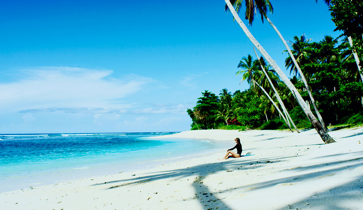 Taking a break from the relentless heat of the Mentawaiis, where the water was almost as warm as the air but the barrels were endless. 
 Photo: <a href=\"https://www.morganmaassen.com/\">Morgan Maassen</a>