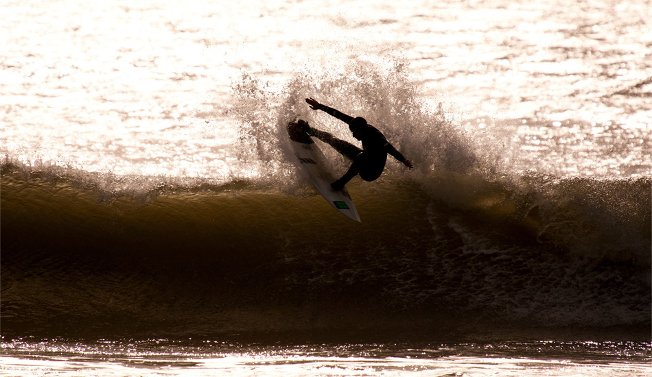 Tom during Alberto\'s first signs of rideable surf. On it. Image: <a href=\"https://mikeincitti.com/\" target=\"_blank\">Incitti</a>