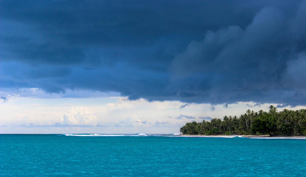 If you’re in Indo during the winter, one thing you will learn is, ‘the storm is always heading straight for you’. This was the beauty before the rain. Photo: Courtesy of Hunter Jones