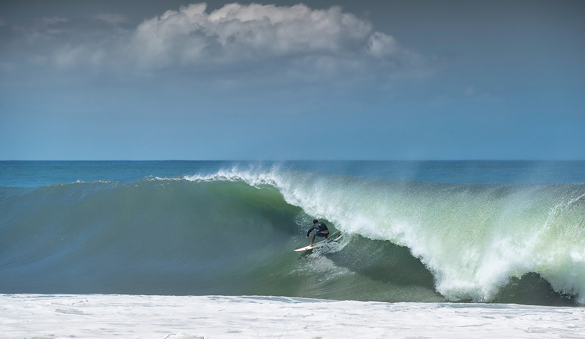 “Whenever I pull up to a spot, I always shoot a few snapshots from shore. I had no idea how big this Eastside Reef was until Koby Abberton just gave scale to the whole thing. This reef is sharp, about three feet deep, and it breaks bones. Sometimes the parking area looks like a trauma ward. I had to take a few deep breaths before swimming out.” 