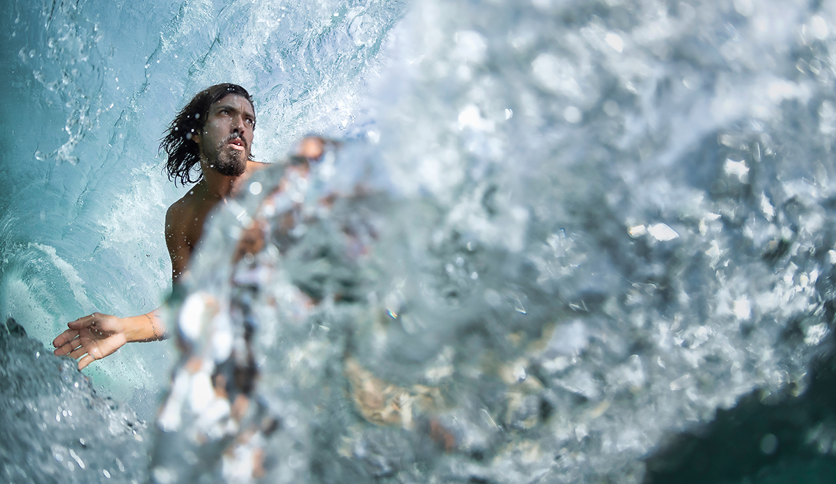 “Another imperfect shot, but one that really captures the intensity, that connection between a wave and a surfer. That immersion into a liquid world. And no one seems more connected than Jared Mell.” 