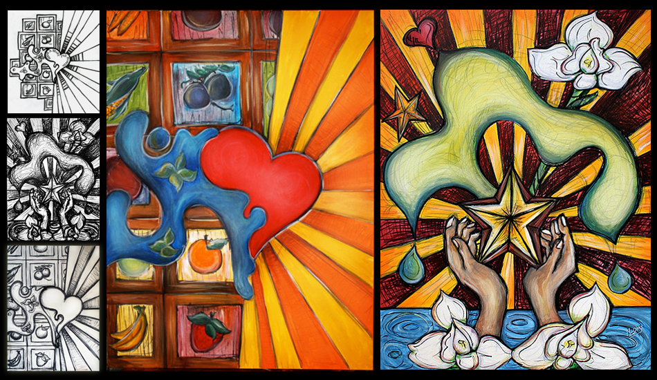 \"I hope to illustrate that idea through my work and its use of bright, vivid color and organic, natural style.” 