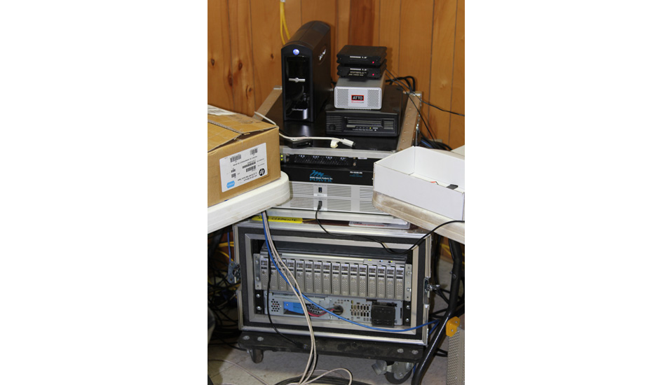 This is the brains of the Triple Crown. According to Senior Producer Chris Steblay, it houses the entire show, the broadcast, every computer is connected to it and each network as well. It\'s a vital part of making the whole production run as smoothly as possible.