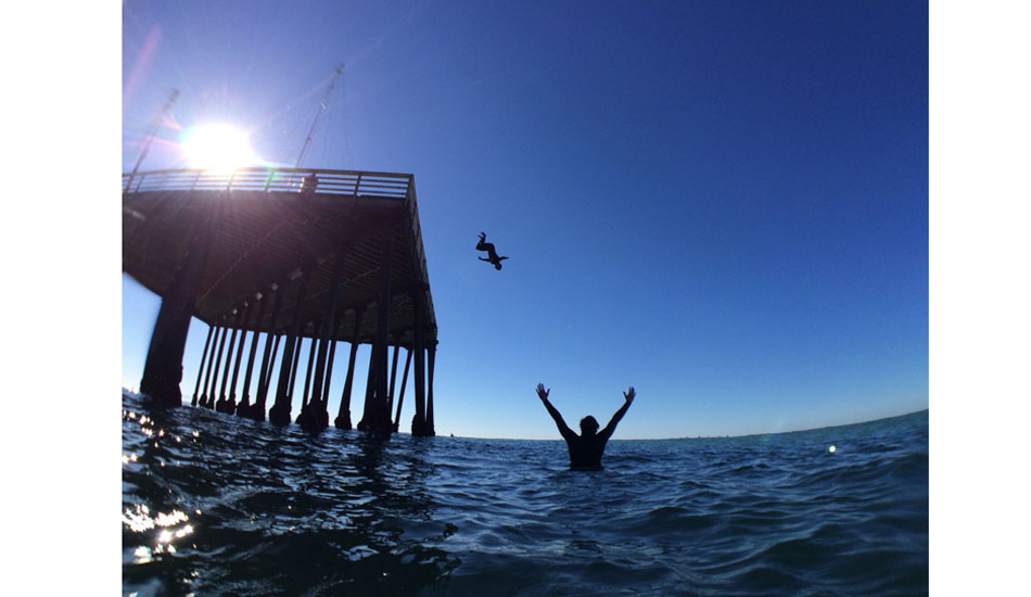 Fearless instagramers. And no, it\'s not legal to jump off the pier. Photo: <a href=\"https://instagram.com/chrisburkard\">@chrisburkard</a>