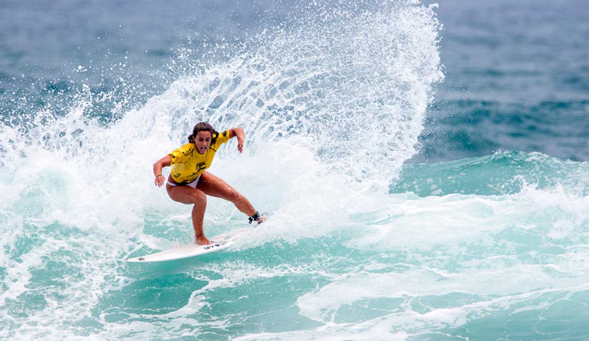 USA\'s Maddie Peterson. Photo: <a href=\"https://www.isasurf.org/\">ISA | Rommel</a>