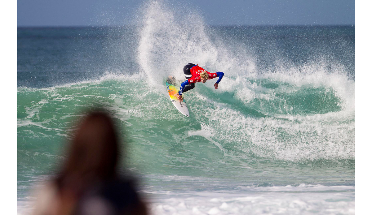 Adrian Buchan of Avocca, NSW, Australia (pictured) won his Round 2 heat over fellow countryman Mitch Crews (AUS) to advance into Round 3 of the J-Bay Open in Jeffreys Bay, South Africa on Saturday July 12, 2014. The J-Bay Open, stop No. 6 of 11 on the 2014 Samsung Galaxy ASP World Championship Tour was called ON today for Round 1. Photo: ASP| Cestari