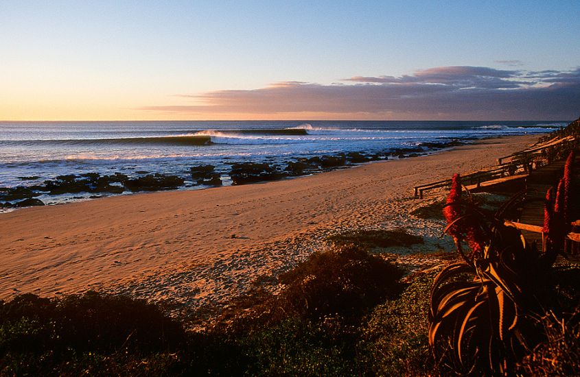 Jeffreys Bay at sunrise. South Africa. Photo: <a href=\"https://www.joecurren.com\" target=_blank>Joe Curren</a>