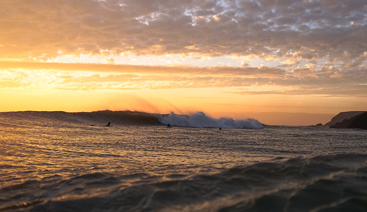 This was such a peaceful evening. 4-6 foot barrels rolling through. Photo: Jack Bober