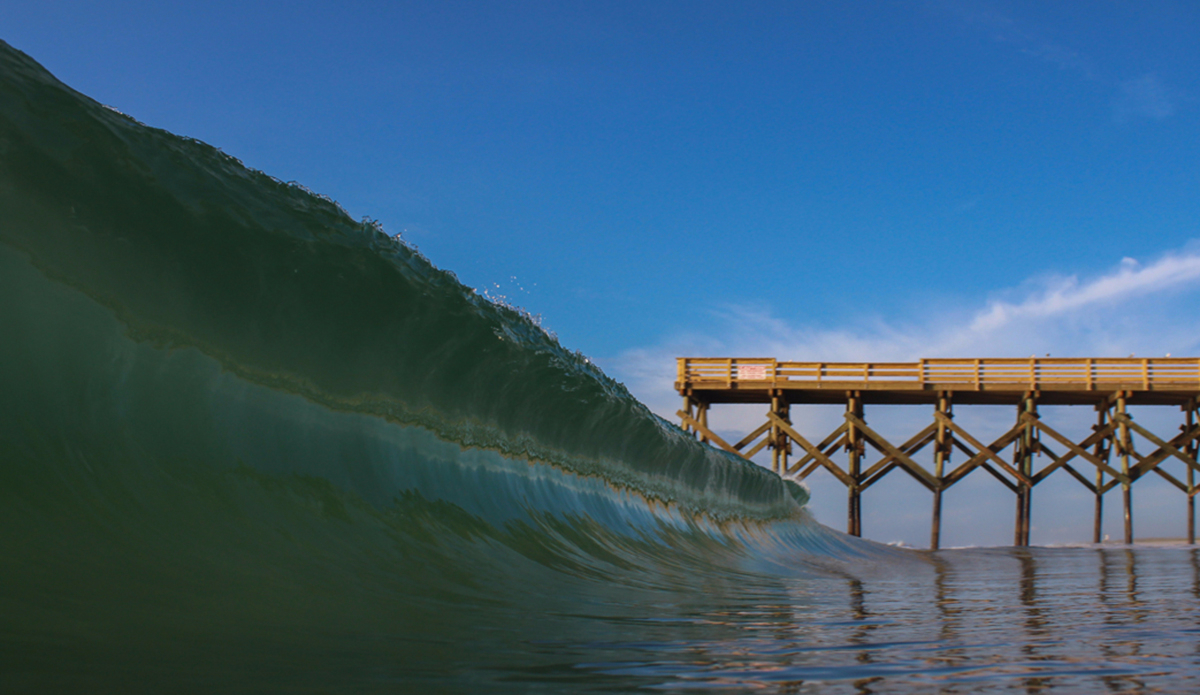 The South End of Wrightsville Beach, North Carolina. I surf and shoot at Wrightsville in-between classes since its only 10 minutes from the UNCW campus. Photo: <a href=\"https://instagram.com/zlottyphoto/\">Jake Zlotnick</a>