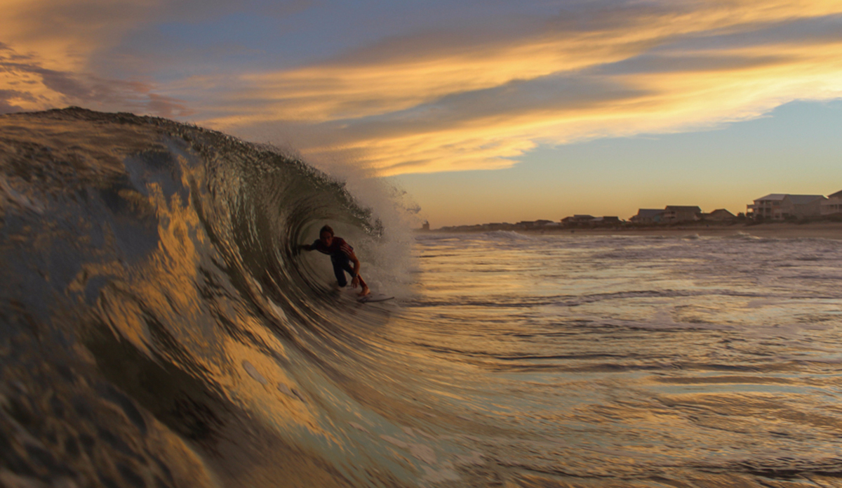 Carolina Beach is bit of a drive, but definitely worth it when its firing. Shane Burn knows his home break well. Photo: <a href=\"https://instagram.com/zlottyphoto/\">Jake Zlotnick</a>