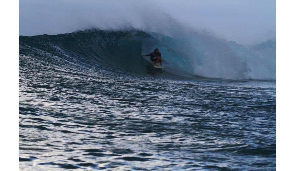 Paul Naudé (my dad) tucking into a clean right-hand tube. Photo: Jason Naudé