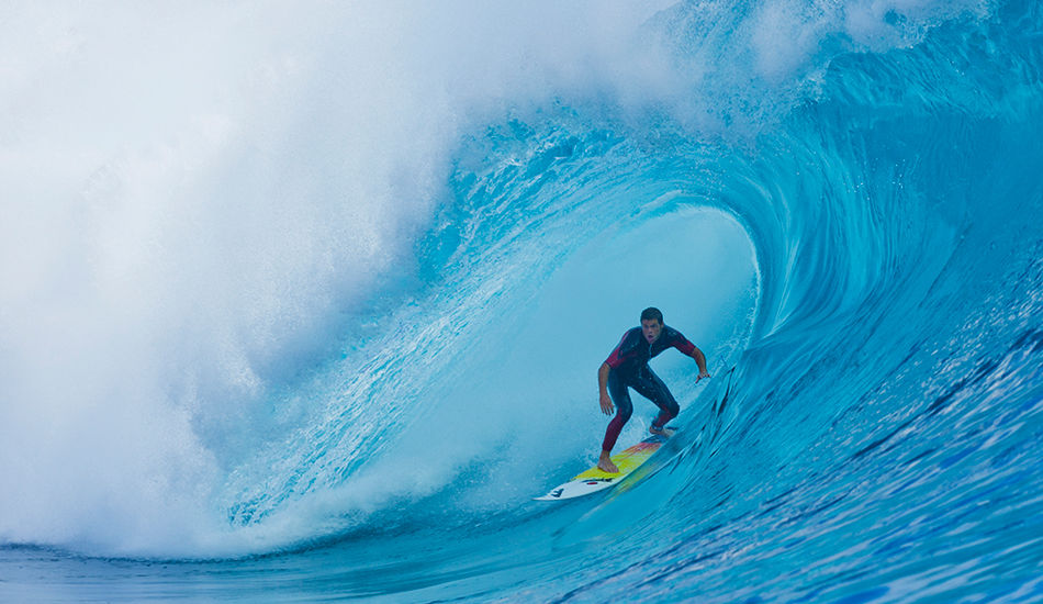 Dean Bowen always seems to be out in the line up when I go on the search for big swells in Australia. Here is is in a big barrel up in the North Photo: <a href=\"https://www.reposarphoto.com\">Jason Reposar</a>