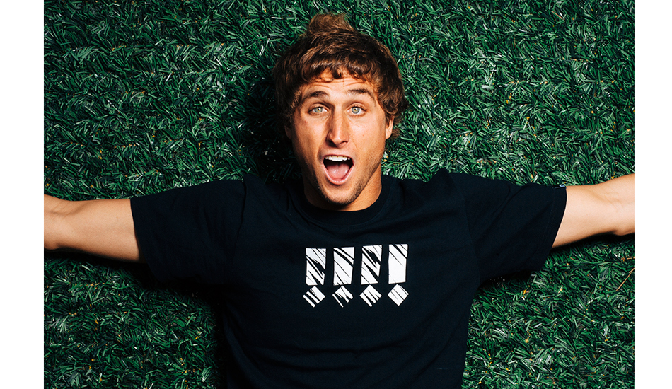 Somewhere in France while the waves were flat, we took to mini-golf and got this of Paul Fisher messing around. Photo: <a href=\"https://www.reposarphoto.com\">Jason Reposar</a>