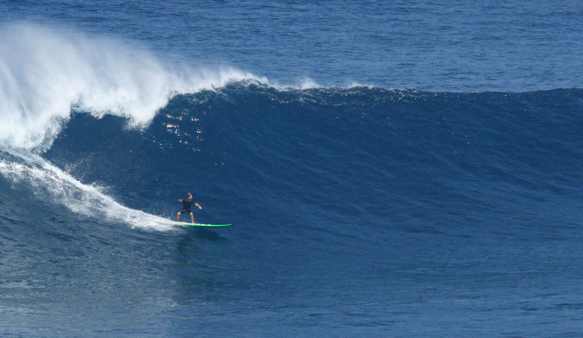 The left at Peahi isn\'t as popular as the right, but it sure does offer up some good ones. Photo:<a href=\"https://instagram.com/shannonreporting/\">Shannon Marie</a>