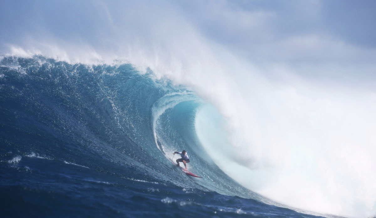 Greg Long of the USA (pictured) winning his Round 1  at the Peahi Challenge in Maui, Hawaii. Photo: <a href=\"https://instagram.com/kc80/\"> Cestari</a>/<a href=\"https://www.worldsurfleague.com/\">WSL</a>