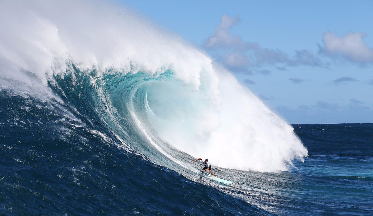Ian Walsh of Hawaii (pictured)runner up in Semifinal Heat 2  at the Peahi Challenge in Maui, Hawaii. Photo: <a href=\"https://instagram.com/kc80/\"> Cestari</a>/<a href=\"https://www.worldsurfleague.com/\">WSL</a>