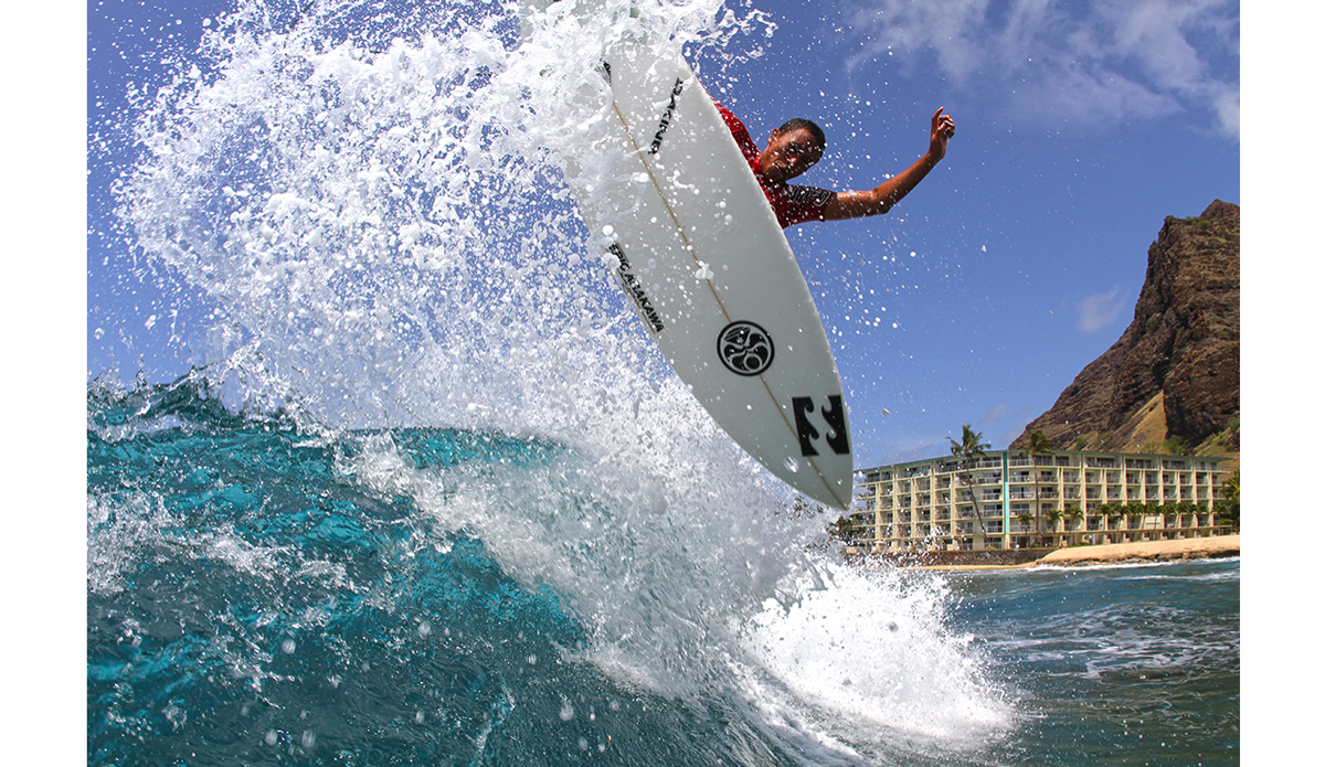 Josh Moniz takes to the air during the Volcom VQS contest at Makaha, one of my favorite events to shoot. Photo: <a href=\"https://instagram.com/manaphotohawaii\">Mana Photo Hawaii</a>