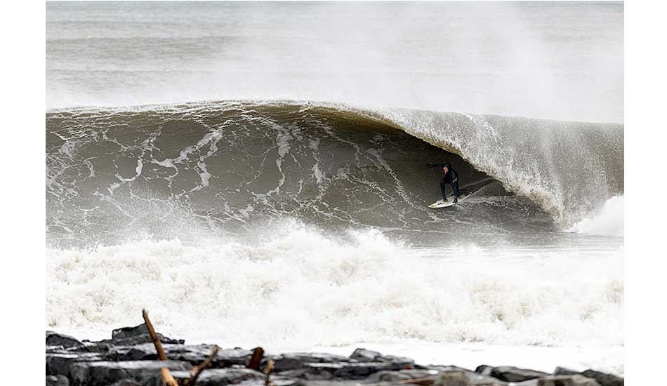 Clay Pollioni. Bay Head, New Jersey. Doomsday swell. Photo: <a href= \"http://joanneosh.zenfolio.com/\" target=_blank>Joanne O\'Shaughnessy</a>
