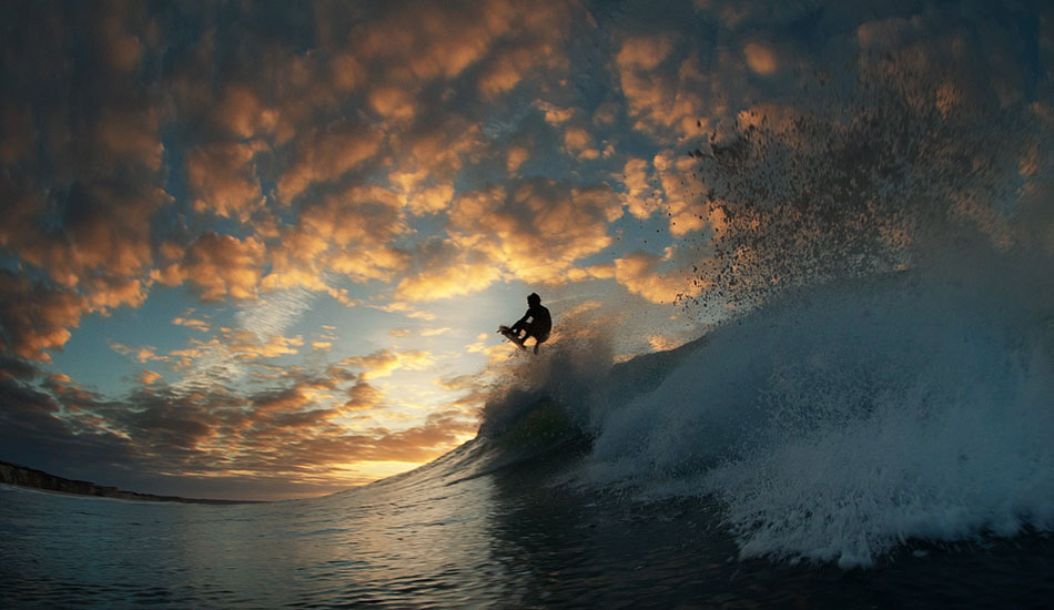 Brett Simpson, high above Peniche. Photo: <a href= \"https://joaobracourt.com/\" target=_blank>Joao Bracourt.</a>
