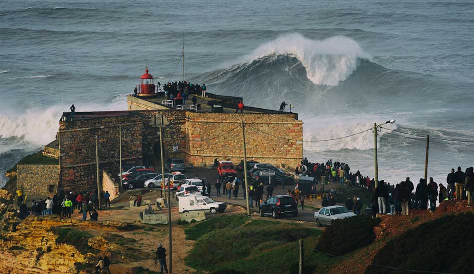 The most famous fortress in surfing today. Photo: <a href= \"https://joaobracourt.com/\" target=_blank>Joao Bracourt.</a>
