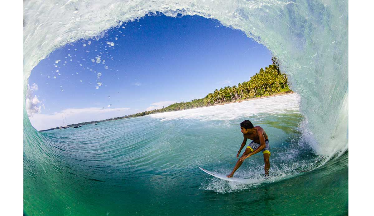 First day in the Islands and Francisco Alves was already scoring some unique Mentawai perspectives. Photo: <a href=\"https://johnbarton.net.au/\">John Barton</a>