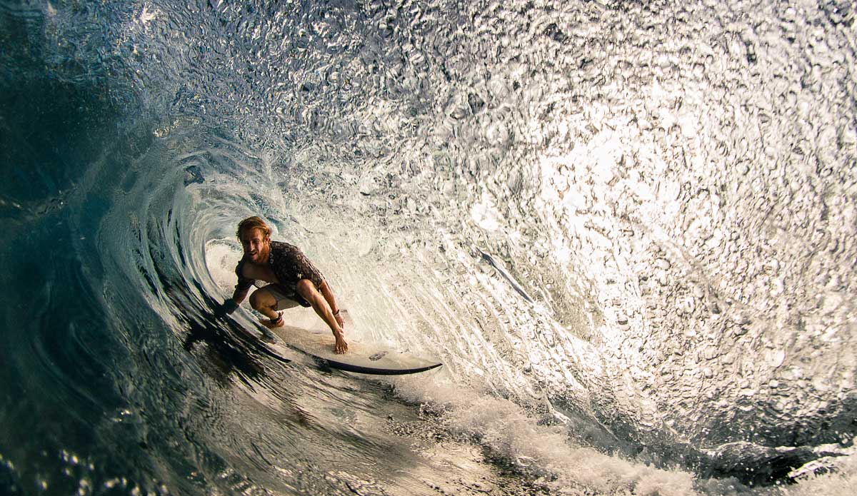 Matthew Burke in the glass house. Photo: <a href=\"https://johnbarton.net.au/\">John Barton</a>