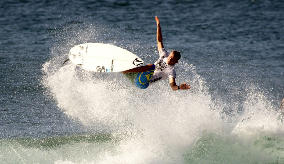 Dusty Payne going for broke. Photo: Phil LeRoy