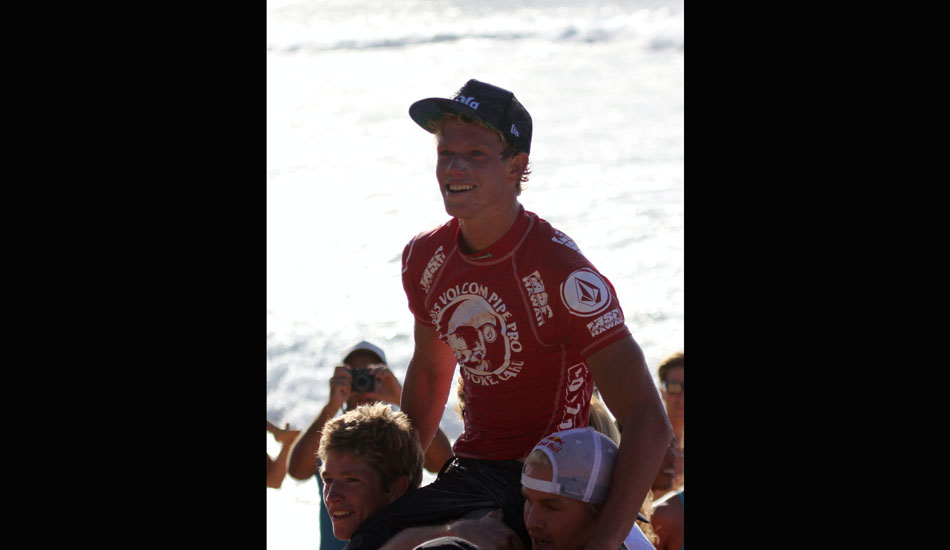 John John tastes victory victory. Photo: Phil LeRoy