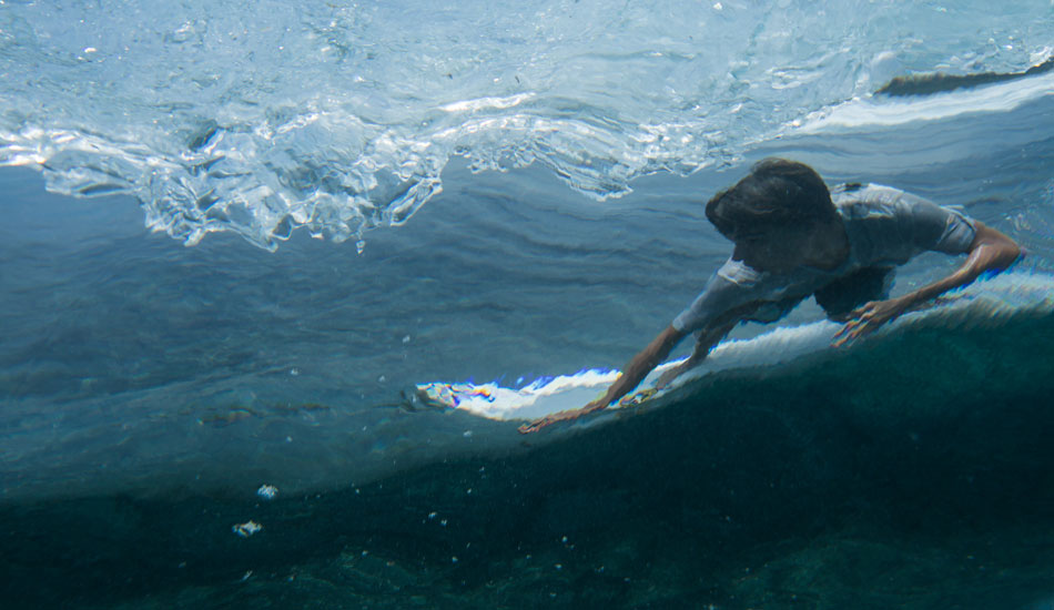 This surfer showed up on a boat with his own water photographer, who he was pulling in for. I didn\'t want to get in their way, so I took the underwater approach. Photo: <a href=\"https://www.hungrywalrus.com/\" target=_blank>John Maher</a>