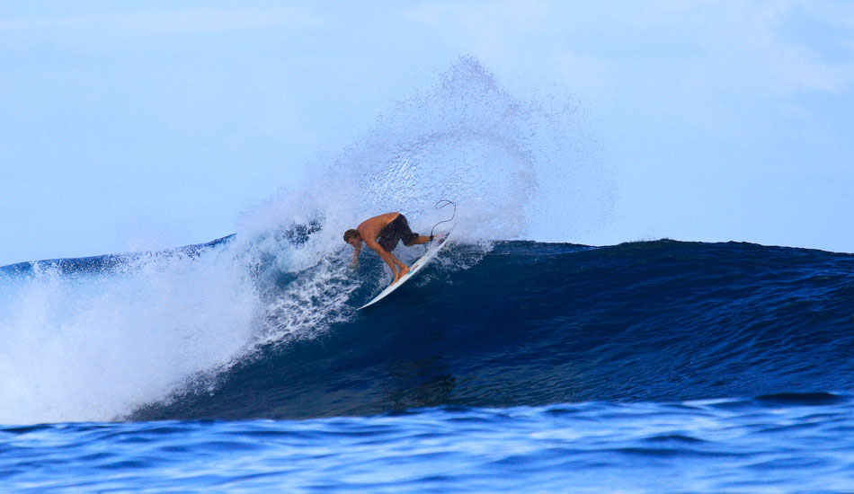 Here is another shot that Bruno Smith took of me at a friendly wave called Hideaways. Everyone seems to love this forgiving left-hander. Photo: <a href=\"https://www.hungrywalrus.com/\" target=_blank>John Maher</a>