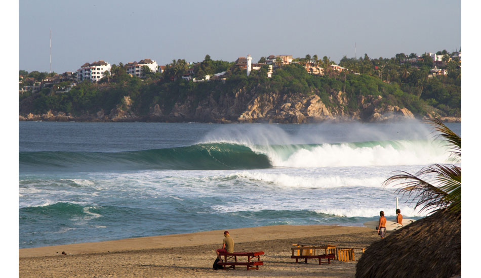 Ended up getting hurt breaking off a surfboard fin with my head, so I took this parting shot from the beach. Photo: <a href=\"https://www.hungrywalrus.com/\" target=_blank>John Maher</a>