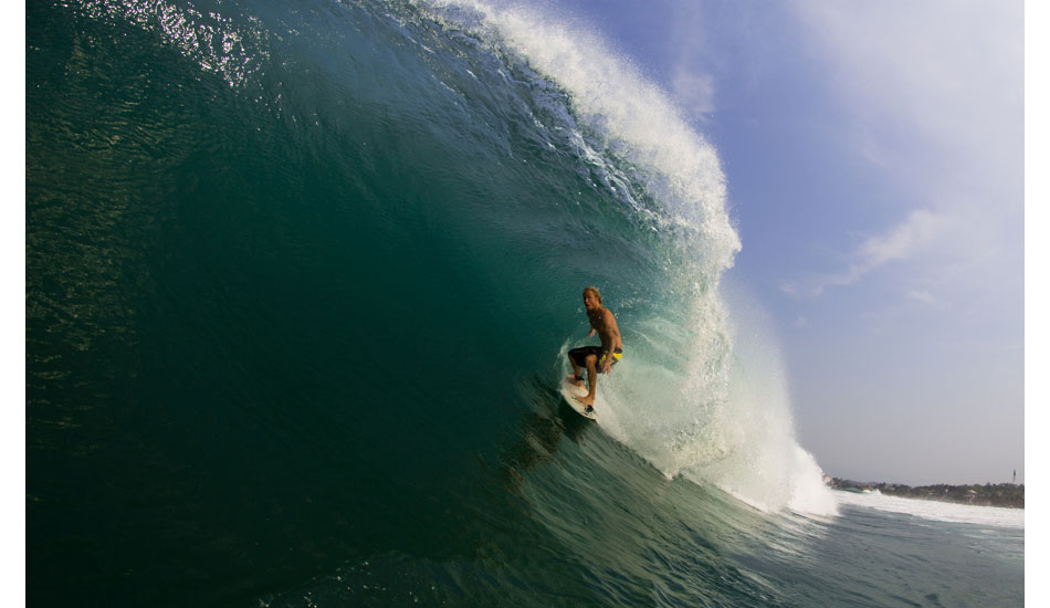 Gavin Beschen again, this time on a lurcher. He actually rode through a long barrel before he got to me and packed the second barrel as he rode past me. Photo: <a href=\"https://www.hungrywalrus.com/\" target=_blank>John Maher</a>