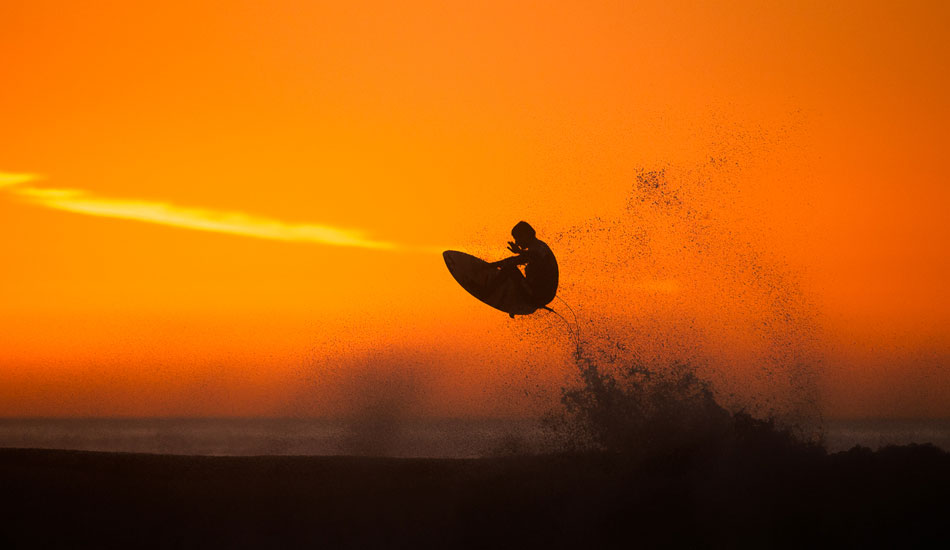 Sepp Bruhwiler doing his best to stand out in front of another California sunset. Photo: <a href= \"https://molyneuxphoto.com/\">Jean Paul Molyneux</a>