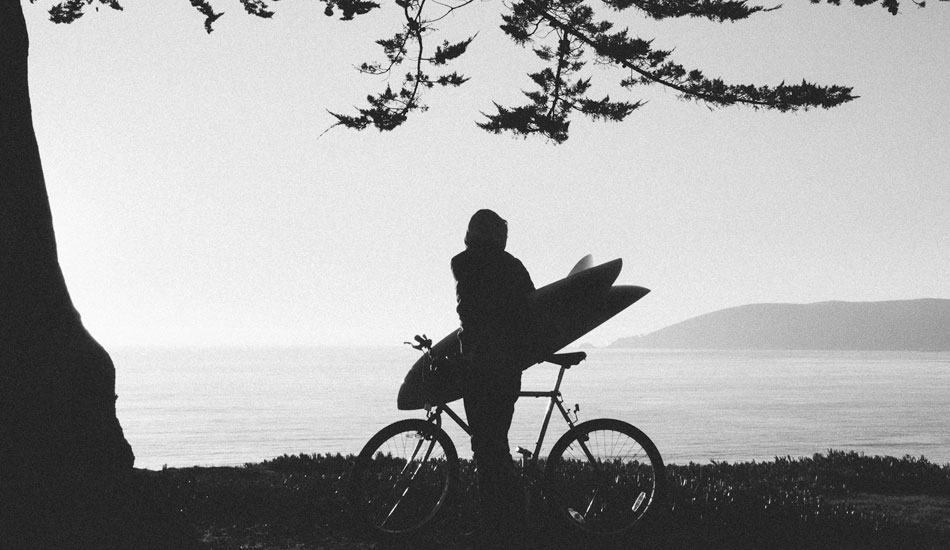  If you live close enough to check the surf via bike consider yourself a blessed person. Biking to the beach has a way of bringing a smile to your face no matter what conditions await you. Photo: <a href= \"http://molyneuxphoto.com/\">Jean Paul Molyneux</a>