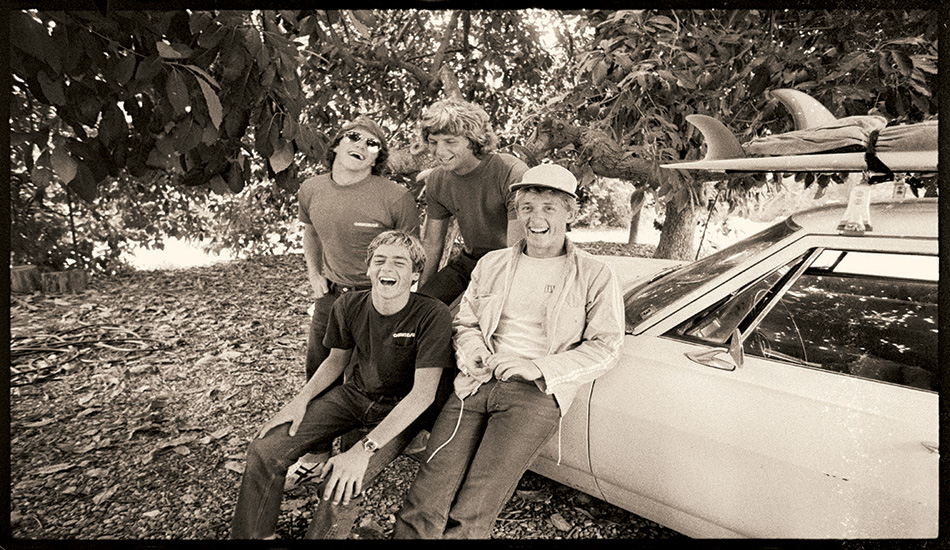 I was in California in 1980, at a party in Monetico, and for some reason, around mid-night it seemed a good idea to walk into the Ranch to go surfing.  The expeditionary force was made up of Matt and Sam George, Tommy Curren, Neil Gay and me. There was no swell. None at all. We walked back out and went and surfed Jalama at dawn.