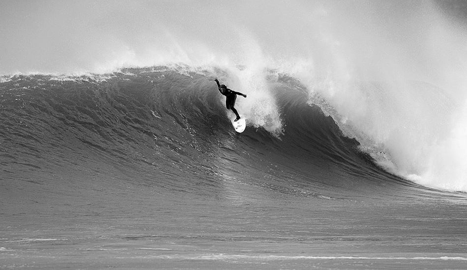 Local surfer (Dan Joel) drops into a winter swell on the North Cornish coastline. Photo: <a href=\"https://www.jordanweeks.com/\" target=_blank>Jordan Weeks</a>