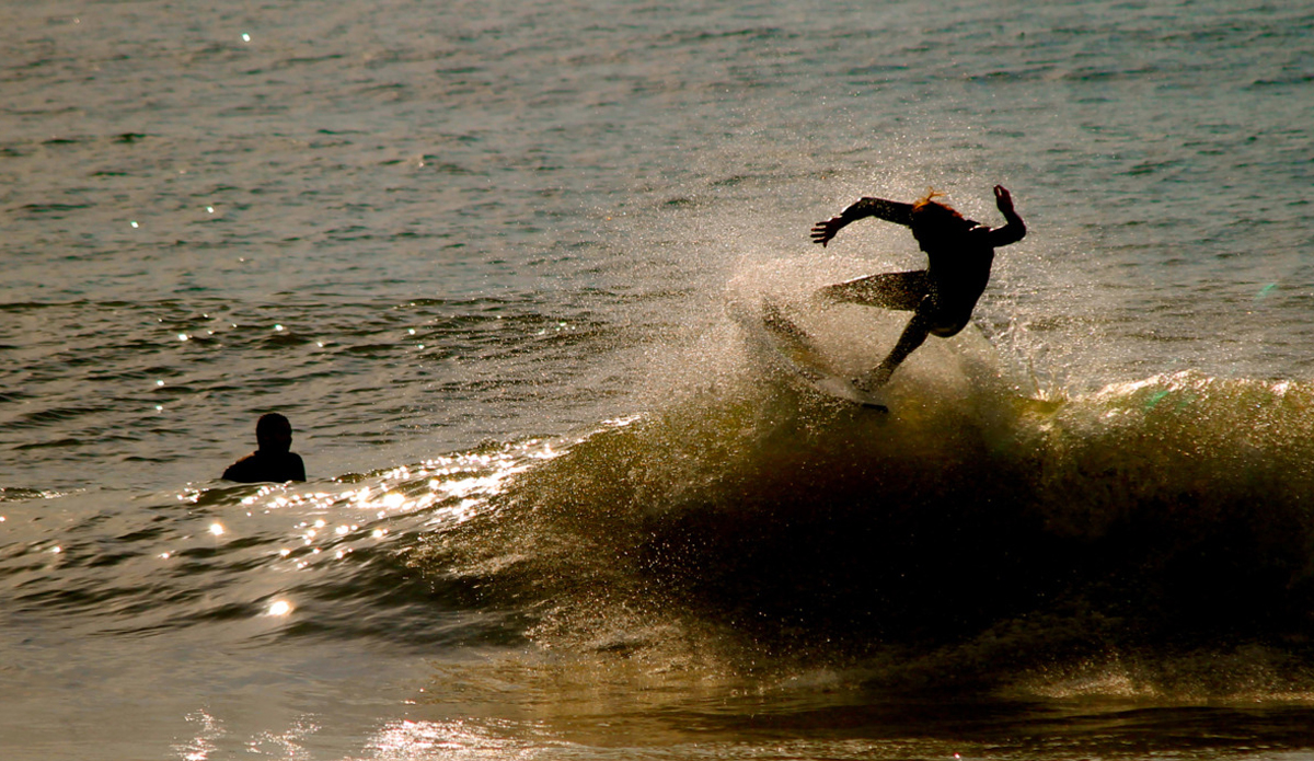 Afternoon session on a packed lineup in South Carolina. When the waves get anywhere near decent the whole town is out. Photo: <a href=\"https://www.studiopierce.com/about/\">Josh Pierce</a>